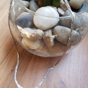 925 Sterling silver braided chain necklace